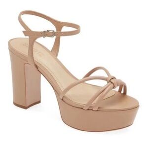 SCHUTZ - Kelsie Platform Womens Adjustable Leather Ankle Strap